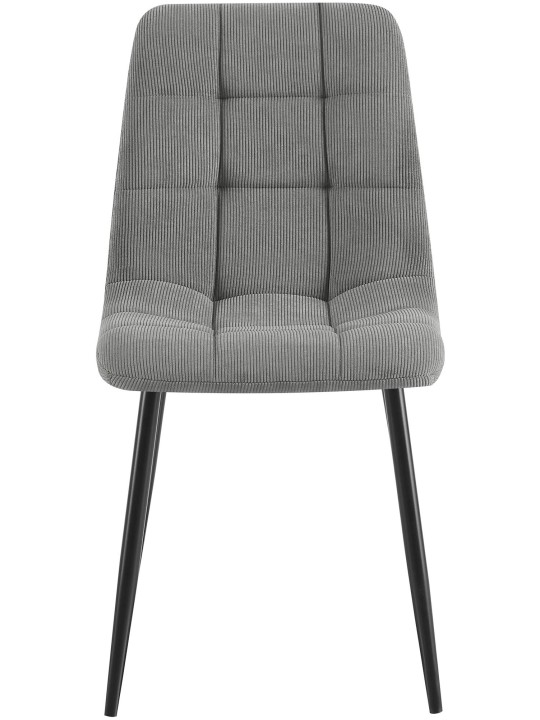 Juego de 2 sillas de comedor Antibes Cord, gris