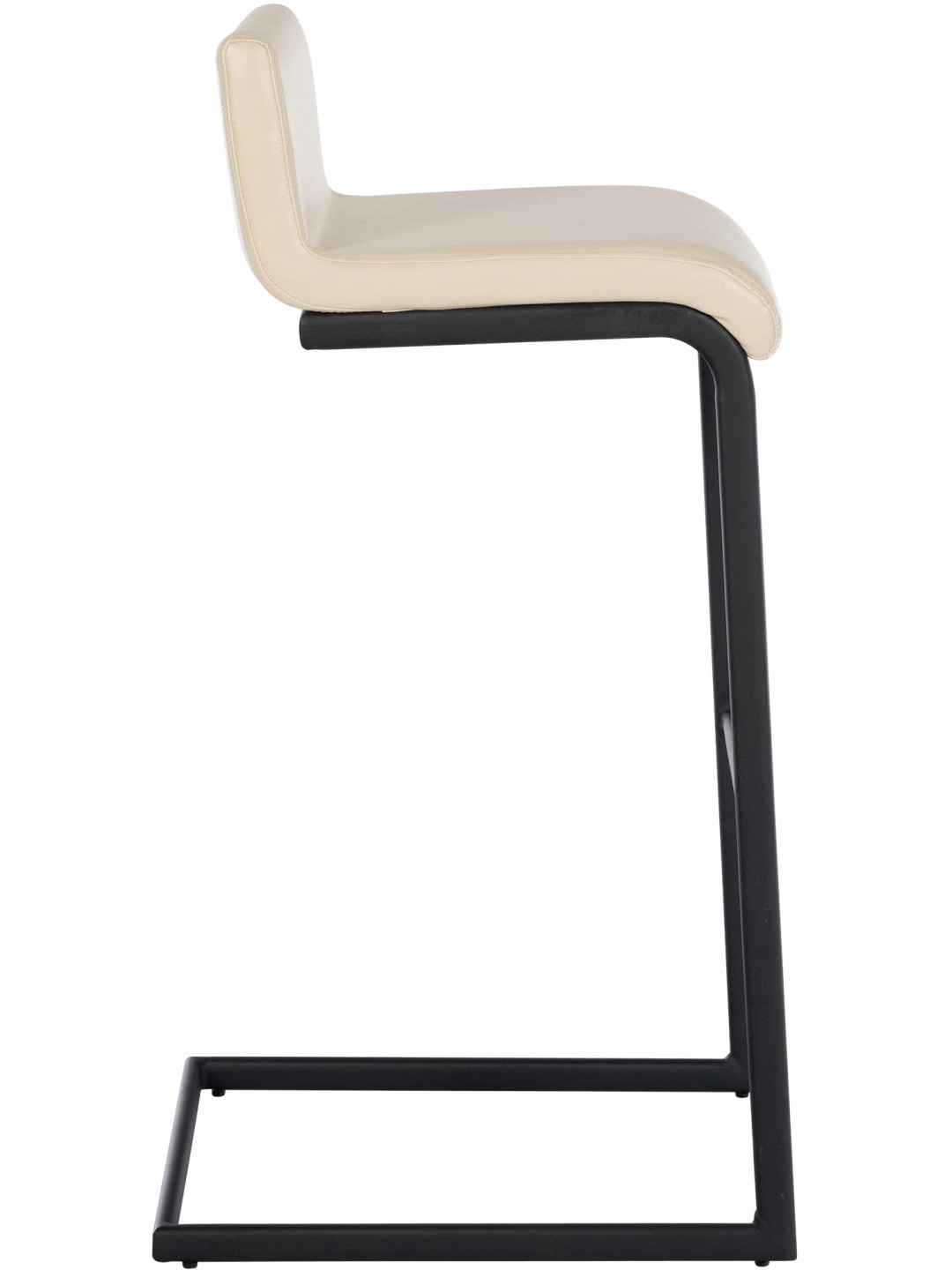 Juego de 2 taburetes de bar Newport B piel sintética, crema