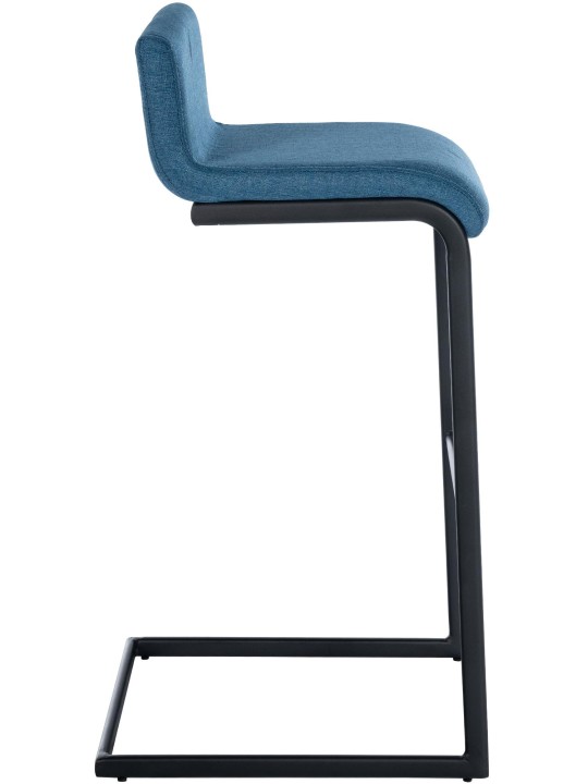 Juego de 2 taburetes de bar tela Newport B, azul