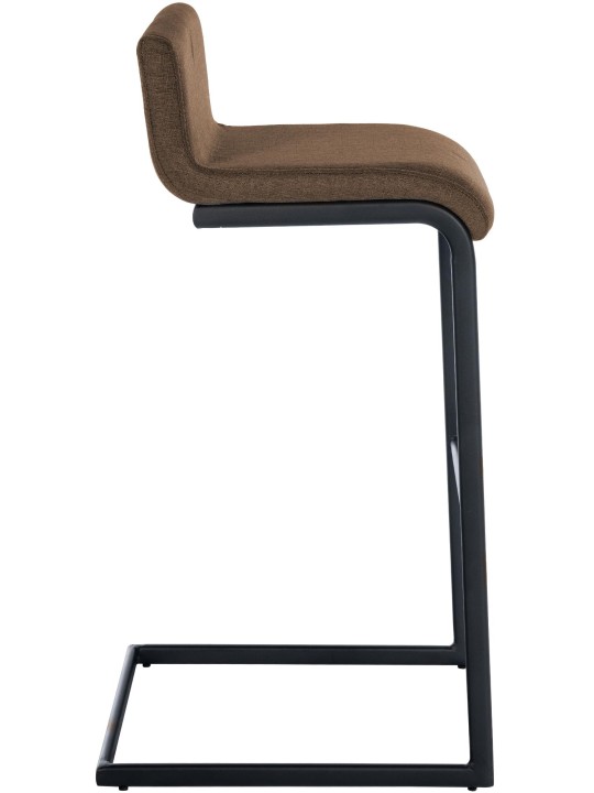 Juego de 2 taburetes de bar tela Newport B, marrón