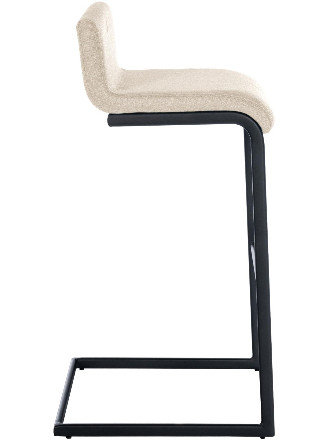 Juego de 2 taburetes de bar tela Newport B, crema