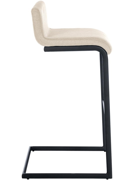 Juego de 2 taburetes de bar tela Newport B, crema