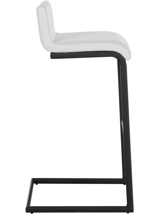 Juego de 2 taburetes de bar Newport B piel sintética, blanco Juego de 2 taburetes de bar Newport B piel sintética, blanco