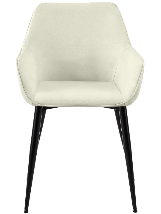 Silla de comedor Vessa tela, crema