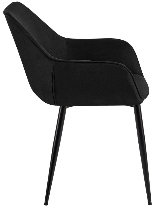 Silla de comedor tela Luena, negro
