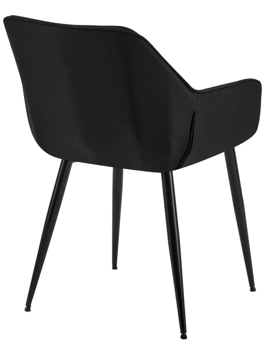Silla de comedor tela Luena, negro