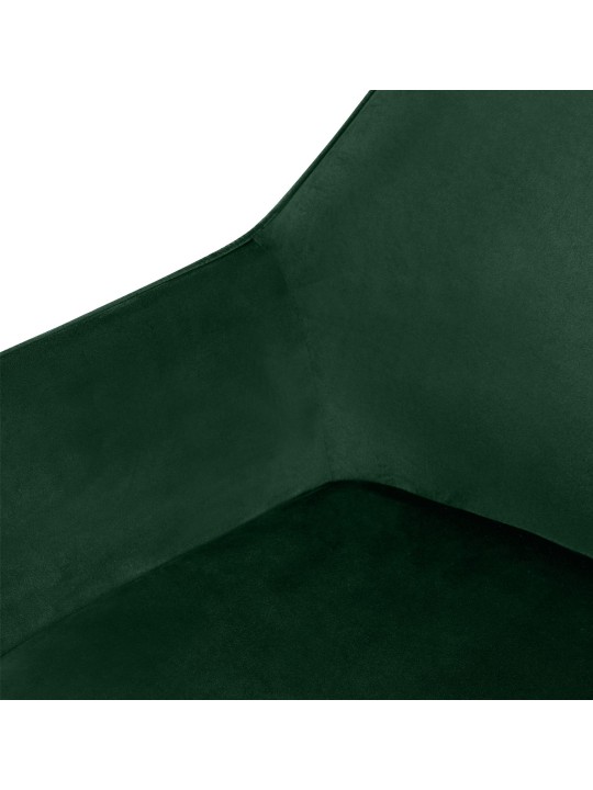 Juego de 2 sillas de comedor Luena terciopelo, verde