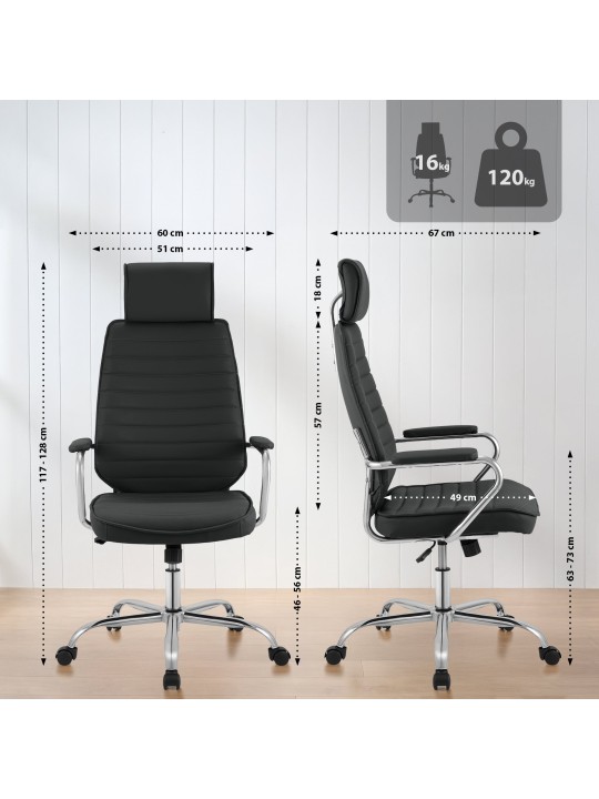 Silla de oficina Rako, negro