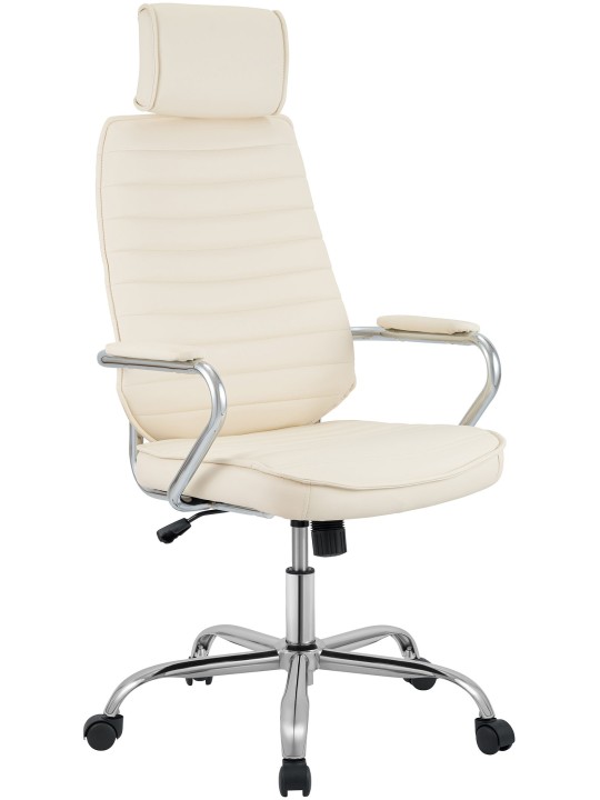 Silla de oficina Rako, crema