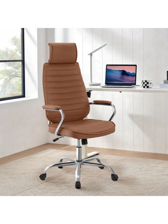 Silla de oficina Rako, marrón claro Silla de oficina Rako, marrón claro