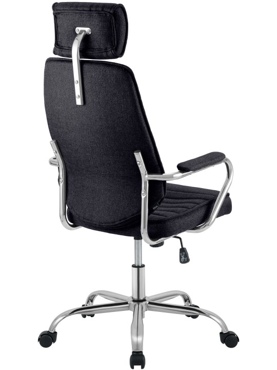 Silla de oficina Rako tela, negro