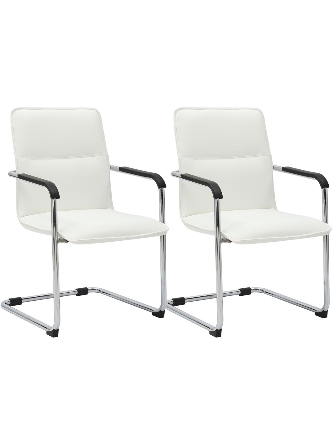 Juego de 2 sillas de visita Seattle, blanco