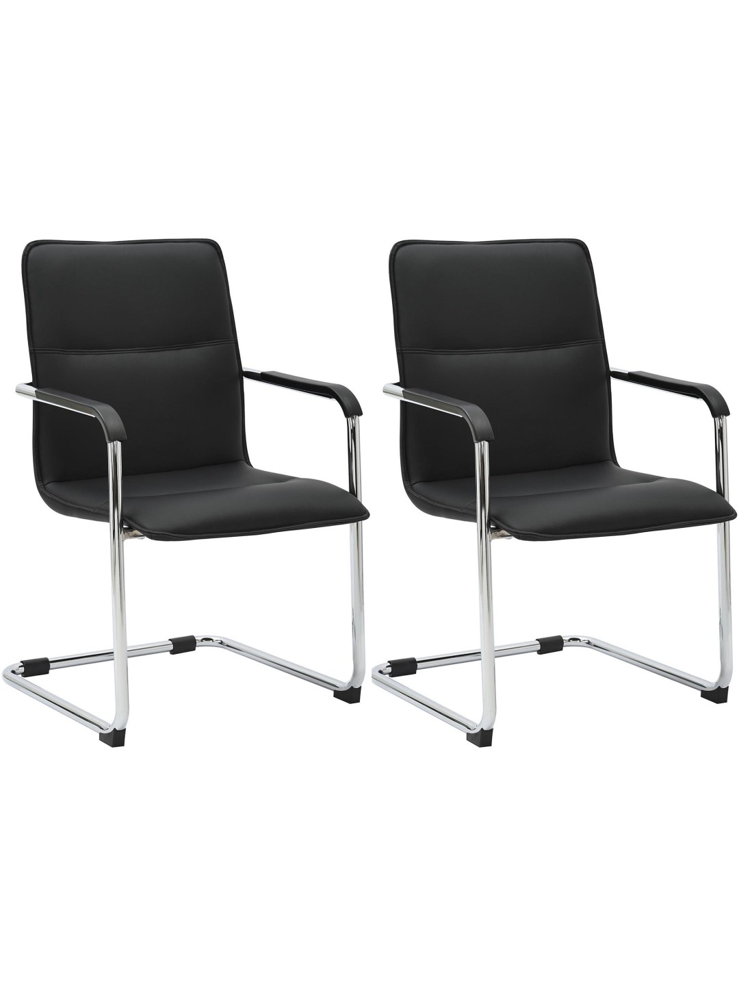 Juego de 2 sillas de visita Seattle, negro