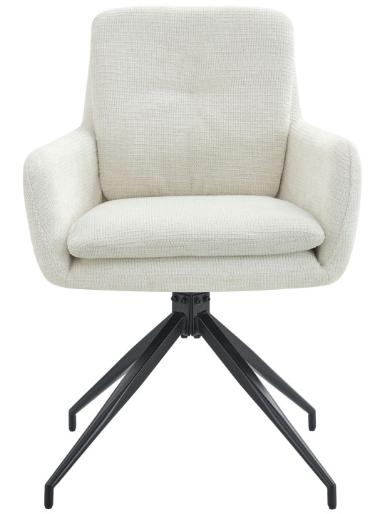 Juego de 2 sillas de comedor tela Pickett, crema Juego de 2 sillas de comedor tela Pickett, crema