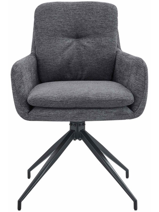 Juego de 2 sillas de comedor tela Pickett, gris oscuro Juego de 2 sillas de comedor tela Pickett, gris oscuro