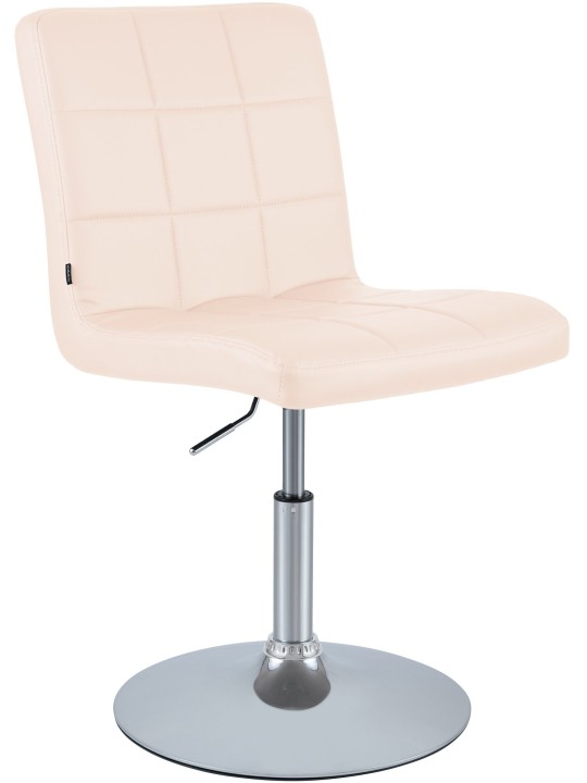 Silla Ricky símil piel, crema