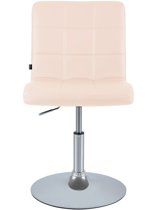 Silla Ricky símil piel, crema