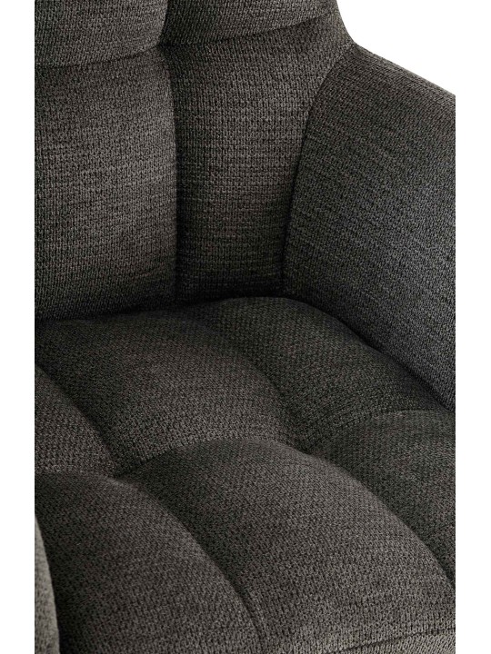 Silla de comedor Jonah tela, gris oscuro