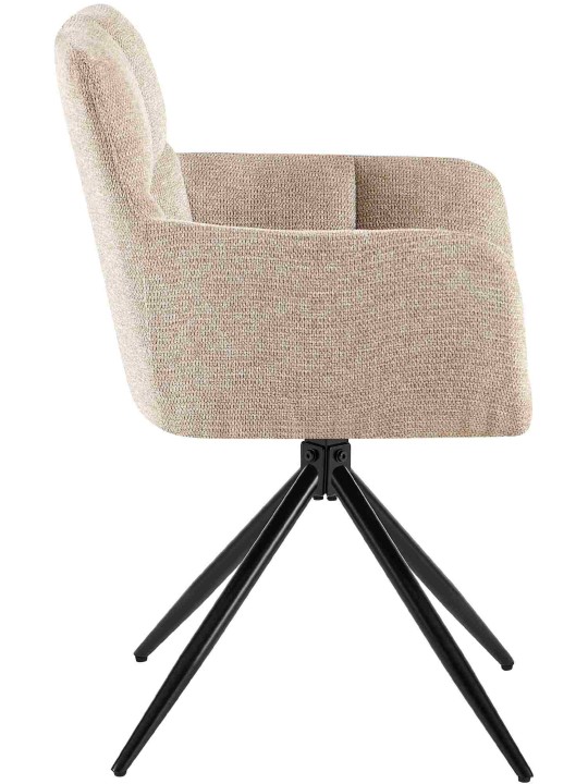 Silla de comedor Jonah tela, marrón claro