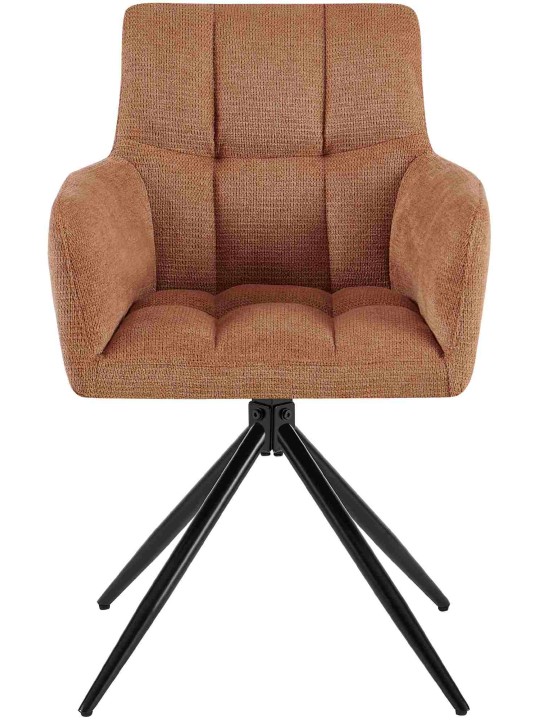 Silla de comedor Jonah tela, naranja