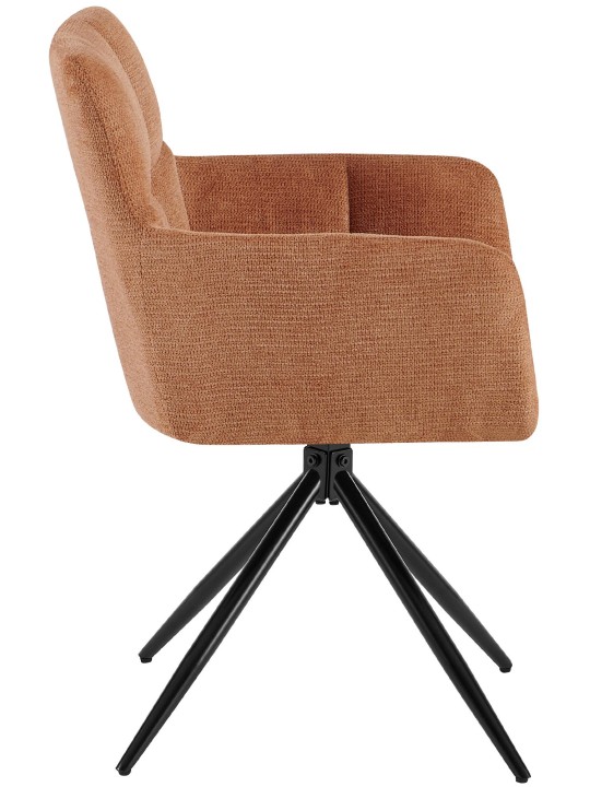 Silla de comedor Jonah tela, naranja