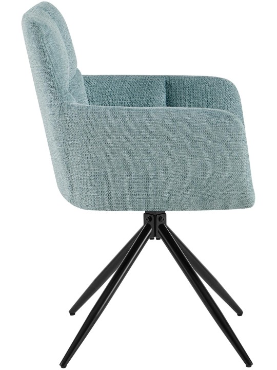Silla de comedor Jonah tela, turquesa