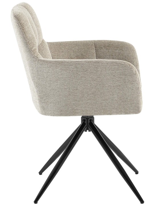 Juego de 2 sillas de comedor tela Jonah, taupe