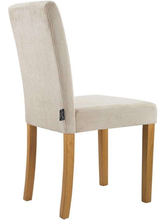 Juego de 2 sillas de comedor Ina Cord luz antigua, marrón claro Juego de 2 sillas de comedor Ina Cord luz antigua, marrón claro