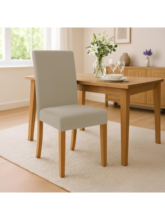 Juego de 2 sillas de comedor Ina Cord luz antigua, marrón claro Juego de 2 sillas de comedor Ina Cord luz antigua, marrón claro