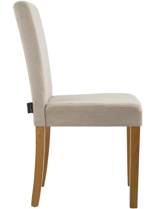 Juego de 2 sillas de comedor Ina Cord luz antigua, marrón claro Juego de 2 sillas de comedor Ina Cord luz antigua, marrón claro