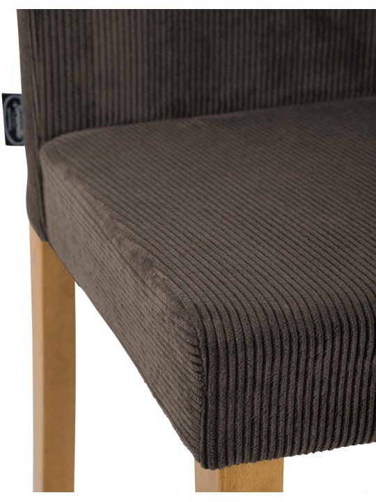 Juego de 2 sillas de comedor Ina Cord luz antigua, marrón Juego de 2 sillas de comedor Ina Cord luz antigua, marrón