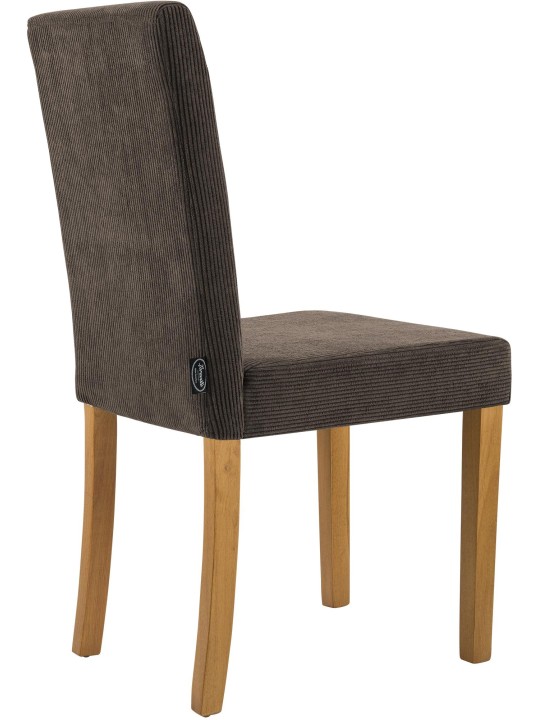 Juego de 2 sillas de comedor Ina Cord luz antigua, marrón Juego de 2 sillas de comedor Ina Cord luz antigua, marrón