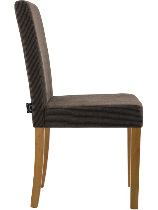 Juego de 2 sillas de comedor Ina Cord luz antigua, marrón Juego de 2 sillas de comedor Ina Cord luz antigua, marrón