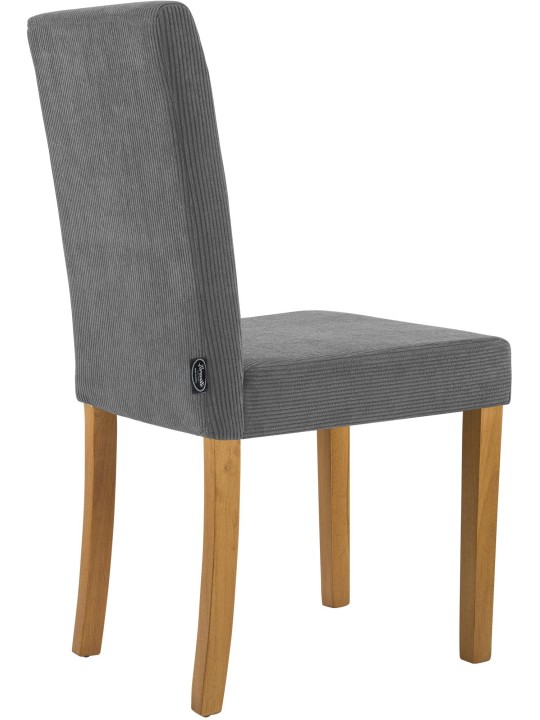 Juego de 2 sillas de comedor Ina Cord luz antigua, gris Juego de 2 sillas de comedor Ina Cord luz antigua, gris