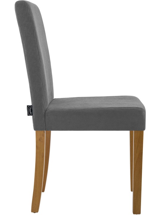 Juego de 2 sillas de comedor Ina Cord luz antigua, gris Juego de 2 sillas de comedor Ina Cord luz antigua, gris