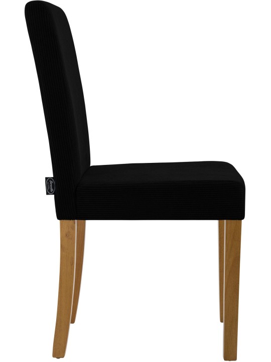 Juego de 2 sillas de comedor Ina Cord luz antigua, negro Juego de 2 sillas de comedor Ina Cord luz antigua, negro