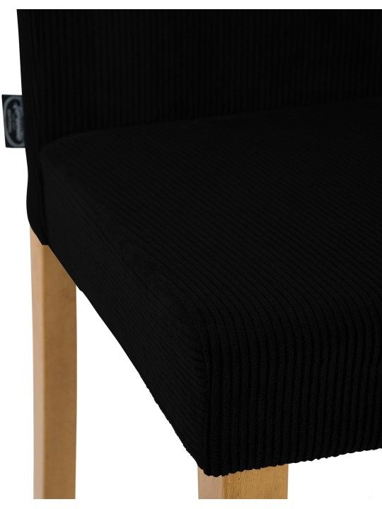 Juego de 2 sillas de comedor Ina Cord luz antigua, negro Juego de 2 sillas de comedor Ina Cord luz antigua, negro