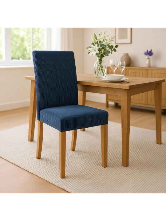 Juego de 2 sillas de comedor Ina Cord luz antigua, azul Juego de 2 sillas de comedor Ina Cord luz antigua, azul