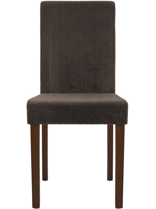 Juego de 2 sillas de comedor Ina Cordón antiguo oscuro, marrón