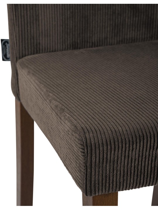 Juego de 2 sillas de comedor Ina Cordón antiguo oscuro, marrón