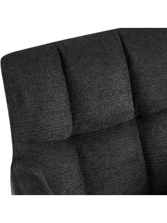 Juego de 2 sillas de comedor tela Jonah, negro