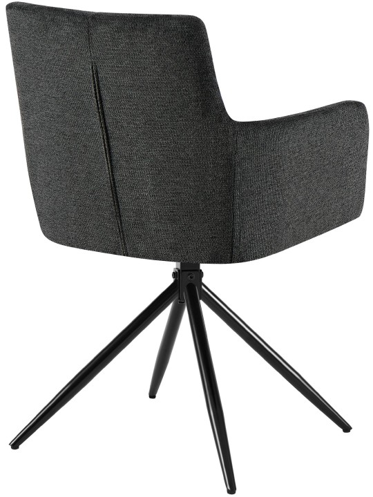 Juego de 2 sillas de comedor tela Jonah, negro