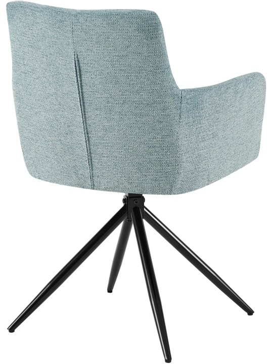 Juego de 2 sillas de comedor tela Jonah, turquesa