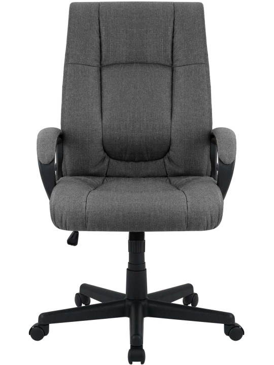 Silla de oficina XL Sparta tela, gris oscuro