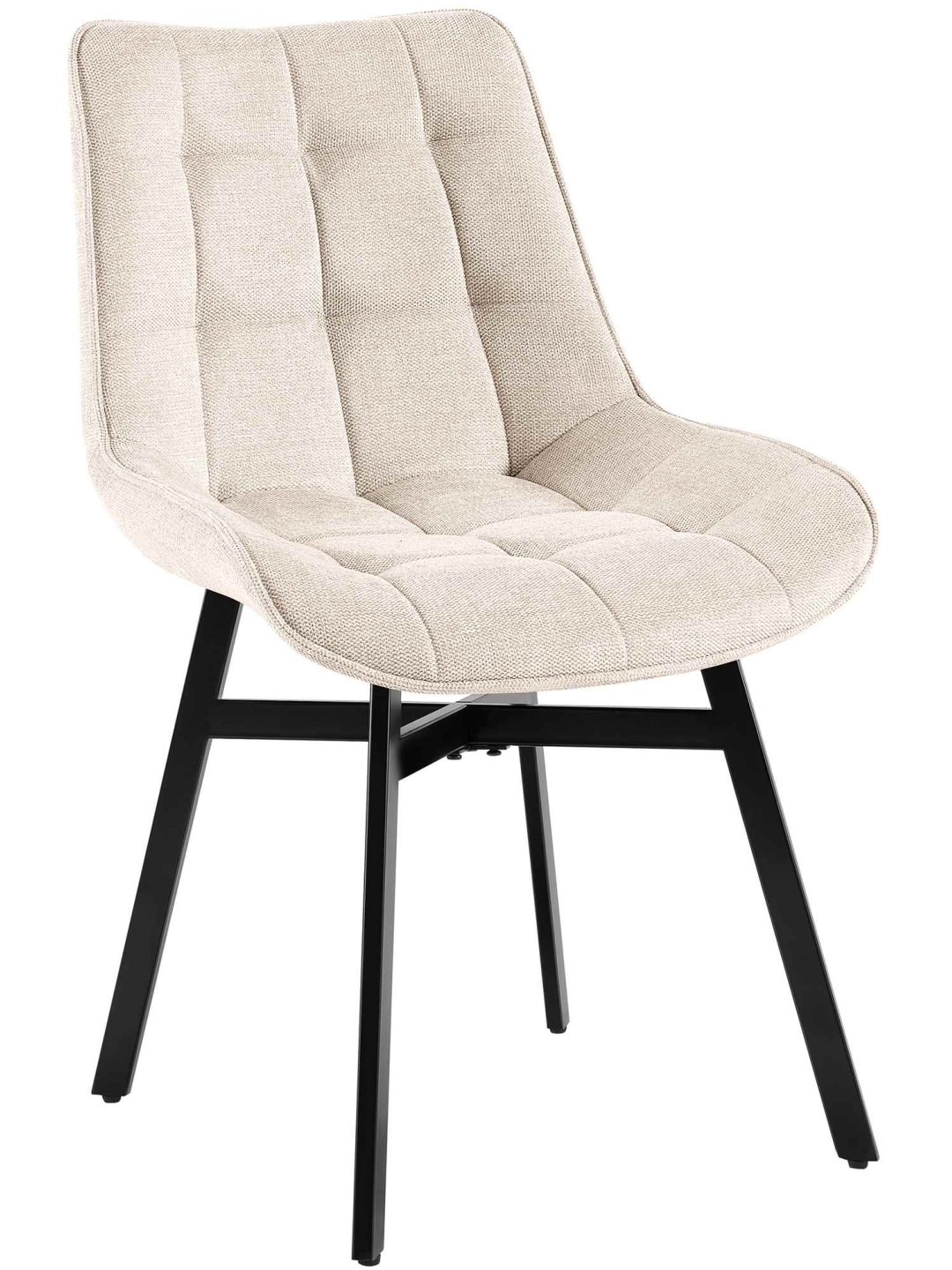 Silla Colby tela, crema