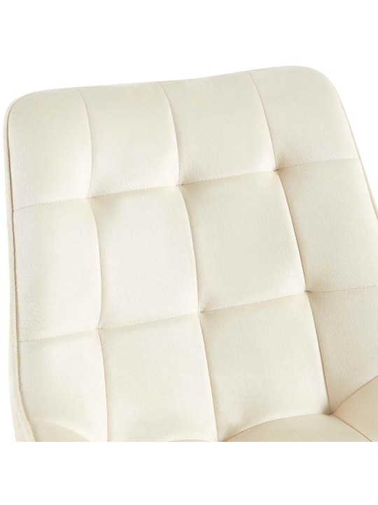 Silla Colby Terciopelo, crema