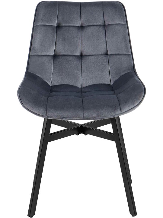 Silla Colby Terciopelo, gris oscuro