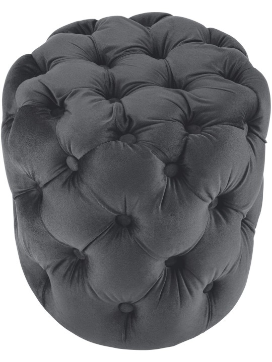 Taburete Drancy Terciopelo M, gris oscuro Taburete Drancy Terciopelo M, gris oscuro