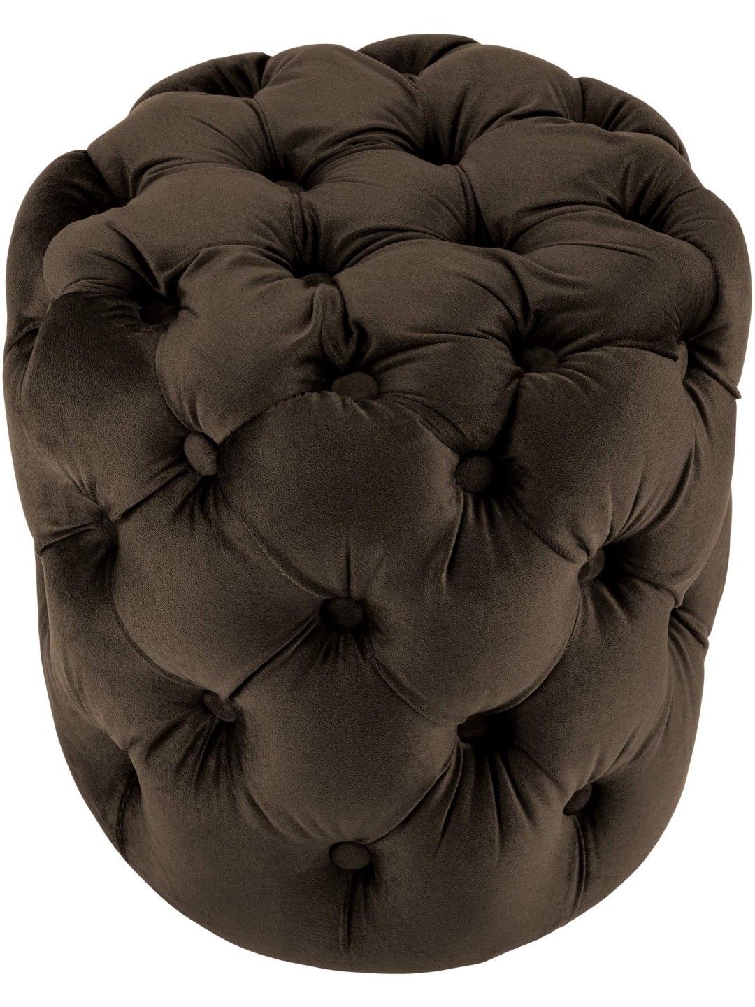 Taburete Drancy Terciopelo M, marrón oscuro