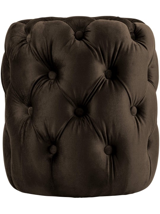 Taburete Drancy Terciopelo M, marrón oscuro Taburete Drancy Terciopelo M, marrón oscuro